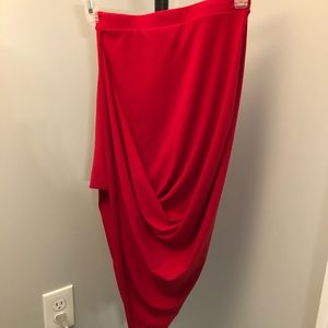 Red Body Con Skirt